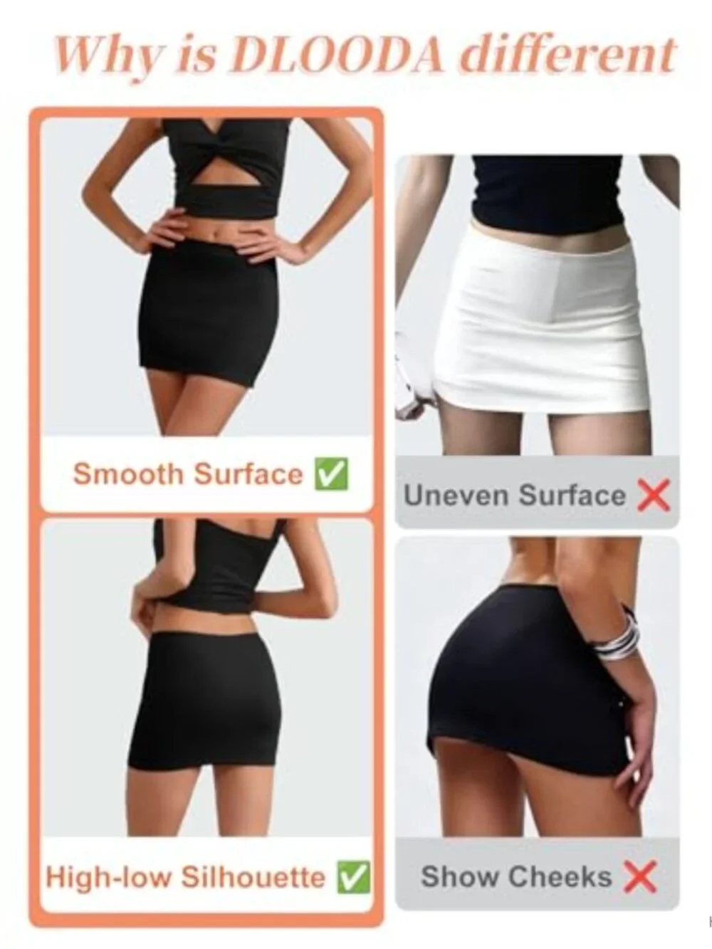 Women's Mini Skort with Built-in Shorts, High Stretch, Y2K Bodycon, Going Out &
